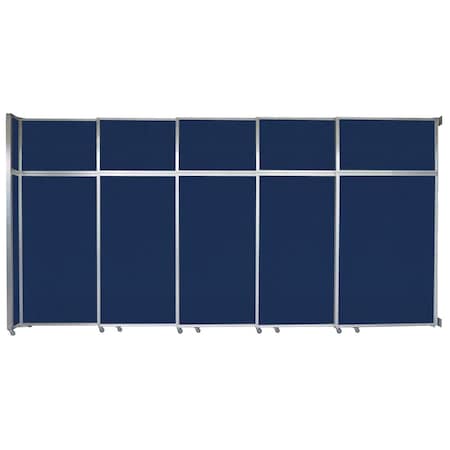Versare Operable Wall Sliding Room Divider 15'7" x 8'5-1/4" Navy Blue Fabric 1072503